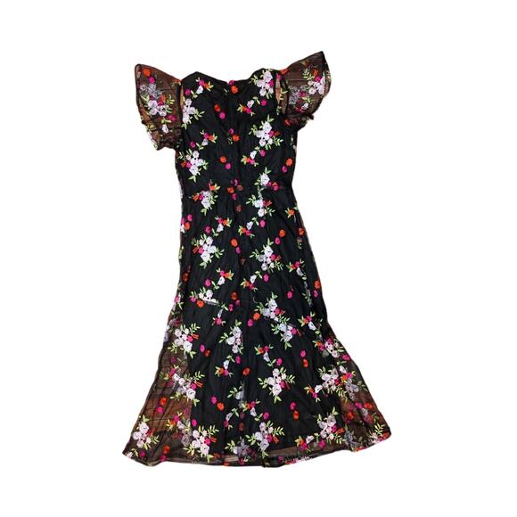 NWT Sam Edelman Embroidered Mesh Midi Dress Size 2 - Picture 7 of 11